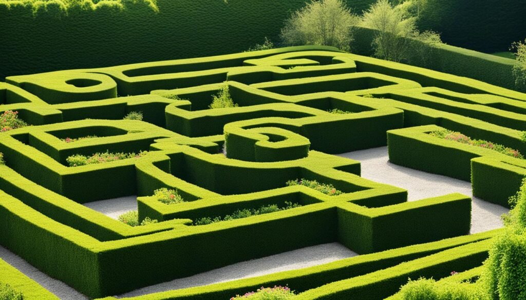 topiary maze in Durbuy